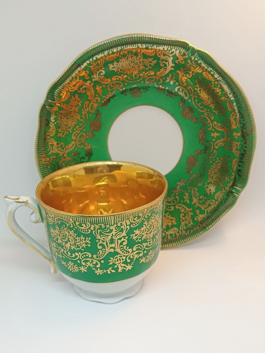 Vintage Coffee Cup and Saucer Coffee Set Porcelain Czechoslovakia - Etsy