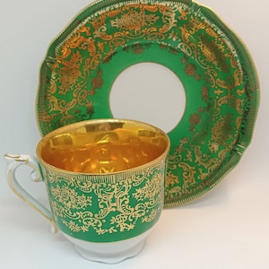 Vintage Coffee Cup and Saucer Coffee Set Porcelain Czechoslovakia