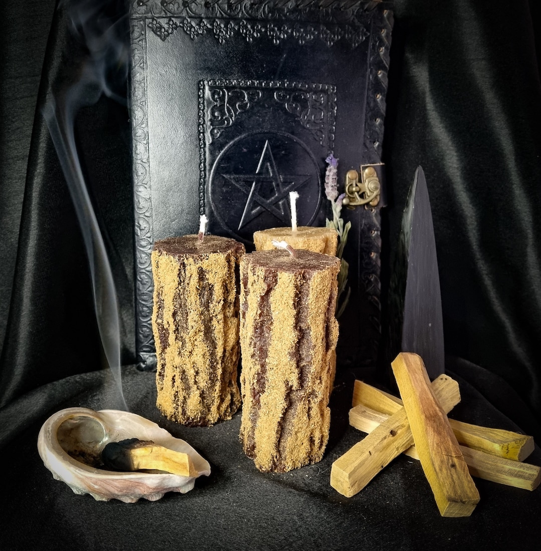 Natural Palo Santo Beeswax Candle, Organic, for Reiki, Meditations