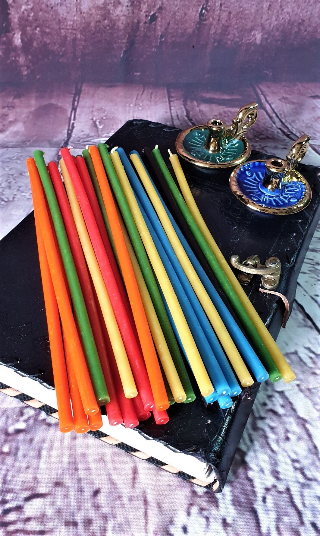 Blessed candles VERY THIN Organic Natural Pure Honey Beeswax Etsy