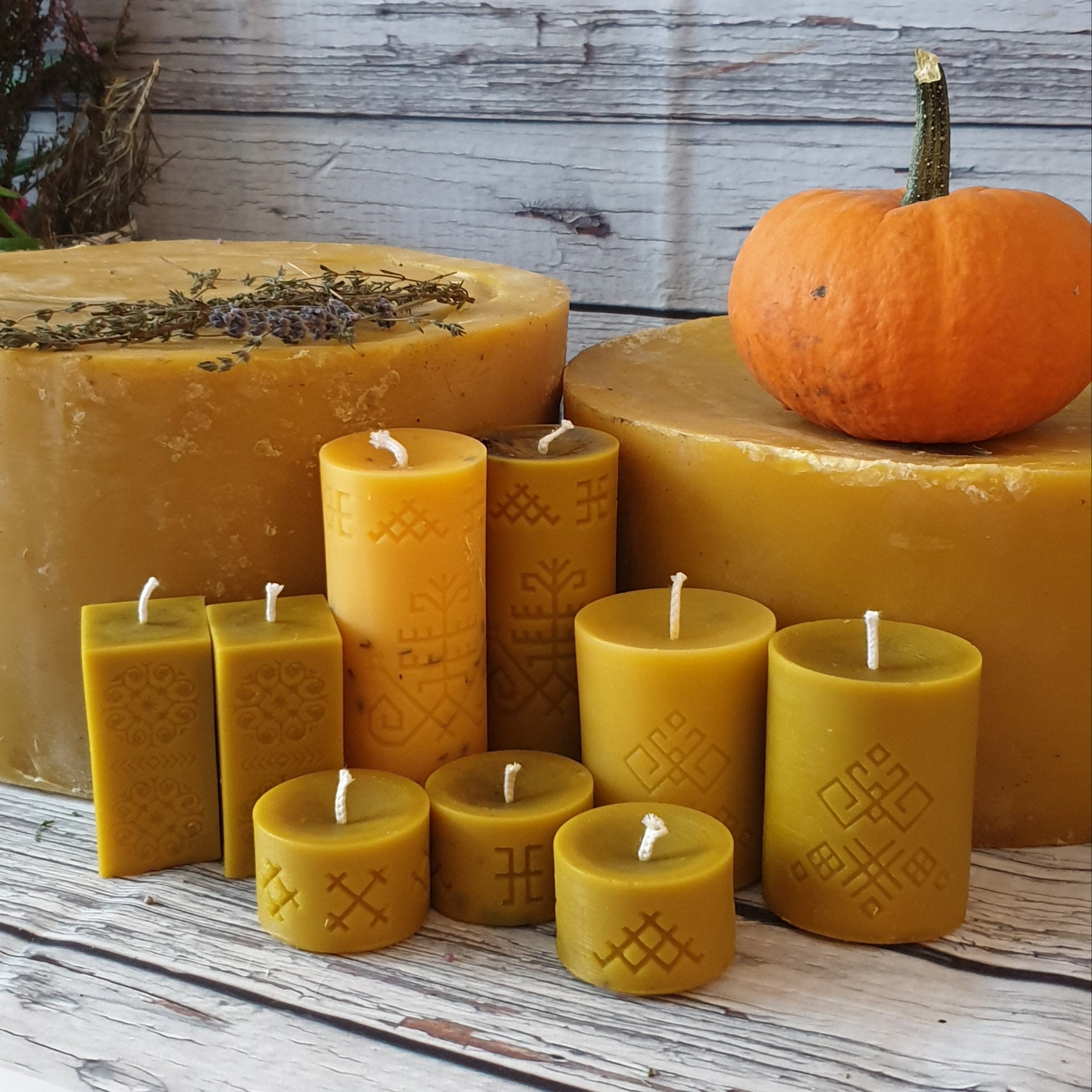Natural beeswax candles organic unfiltered signs of AUSTRA Etsy