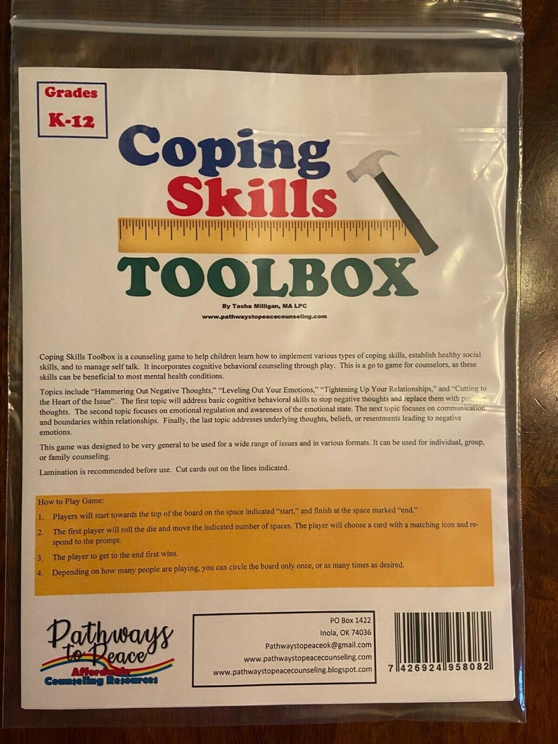 Coping Skills Toolbox Counseling Game - Etsy