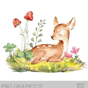 Cervo bebê, aquarela Fawn PNG clipart, cervo bebê dormindo, fita azul, cervo pequeno, arte de impressão de cervo, cervo, ilustração de cervo, clipart de cervo