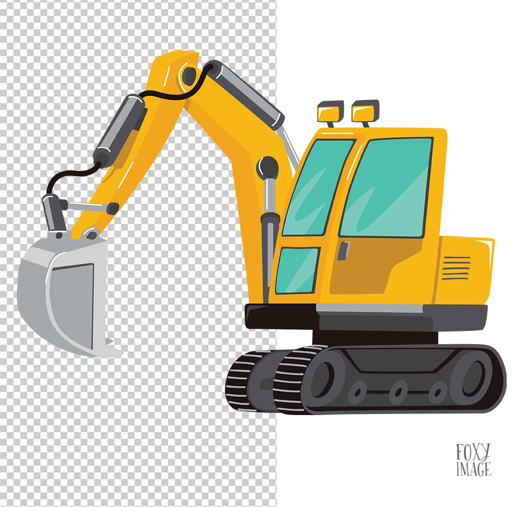 Trackhoe Clipart