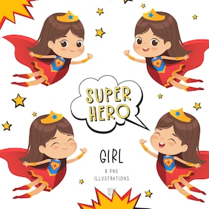 Superheld, Superheld PNG Clipart, braune Haare Mädchen, Superheld Party, Superheld Kinder PNG, Superheld Mädchen, fliegendes Kind, Superheld Mädchen