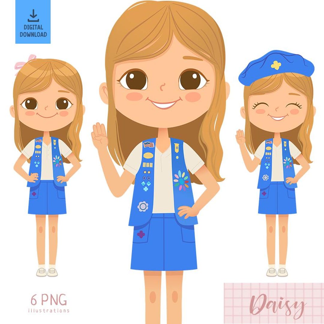 Scouts Graphics Daisy Scouts Clip Art, Happy Scouts, Scout Graphics, PNG Scout Art ...