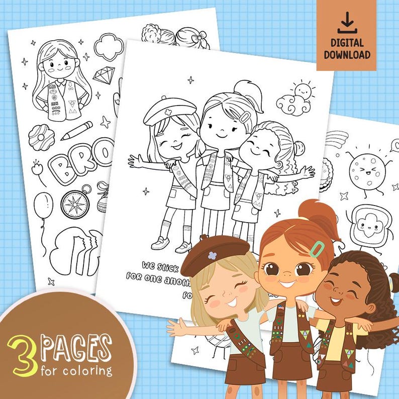 Brownie Girl Scouts Coloring Pages, Girl Scouts Logo, Girl Scout