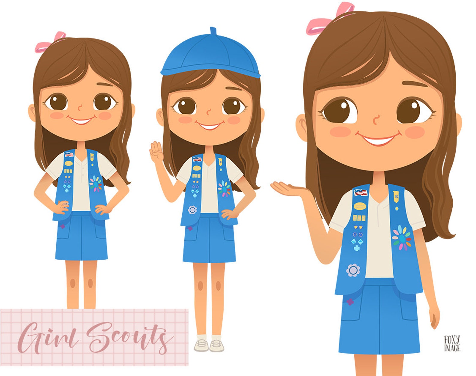 Scouts Graphics Daisy Scouts Clip Art, Happy Scouts, Scout Graphics, PNG Scout Art ...