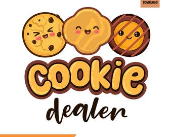 Cookie png Clipart, Cookie Dealer PNG, Scout Cookie Gealer Clipart, Cookie Dealer, My Cookie, Girl Scout Cookies, DIGITAL DOWNLOAD
