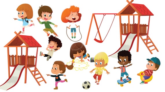 Schule Kinder Kindergarten Clipart Schule Spiele Clipart Etsy