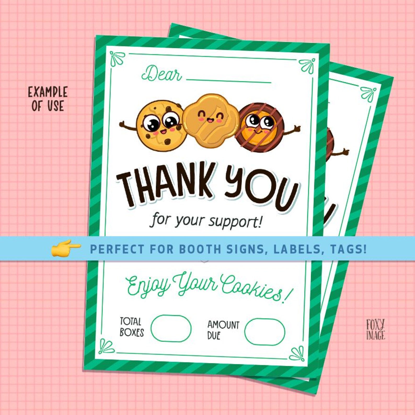 Scout Cookie Season Clipart – Cute Kawaii Cookie Faces – for Booth ...