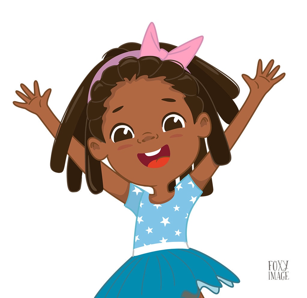 Happy Kids PNG Clipart African American Kids Jumping Clipart Etsy