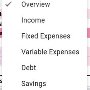 Digital Budget for use w/ Google Sheets image 2