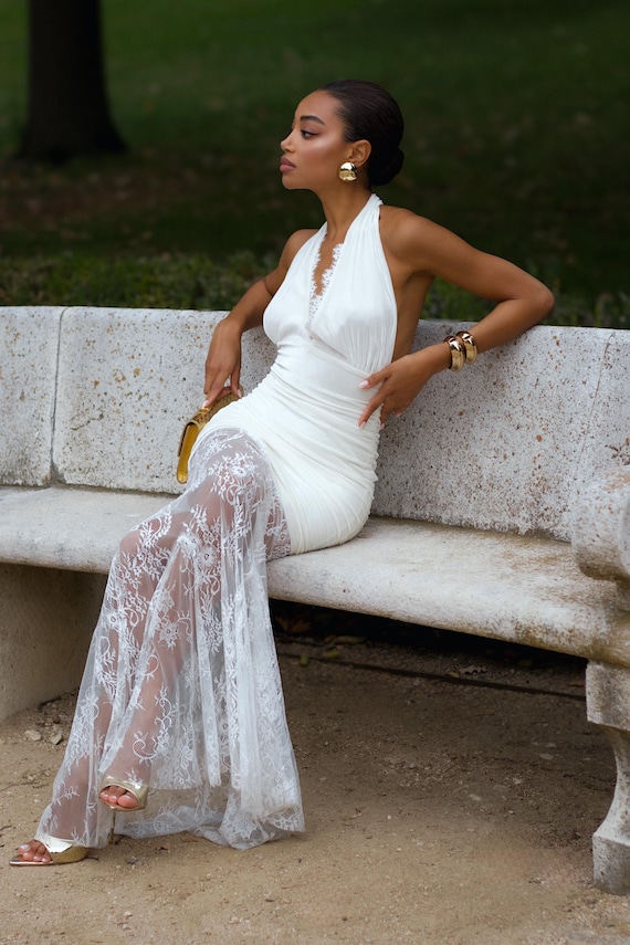 green emerald velvet dress Buy Modern Rose Gold Wedding Jewelry Set for Brides| Earrings,Necklace –  PoetryDesigns main image 0