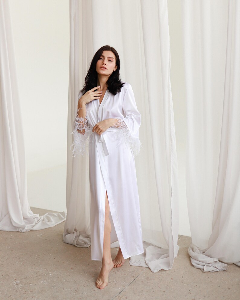 silk and feather robe