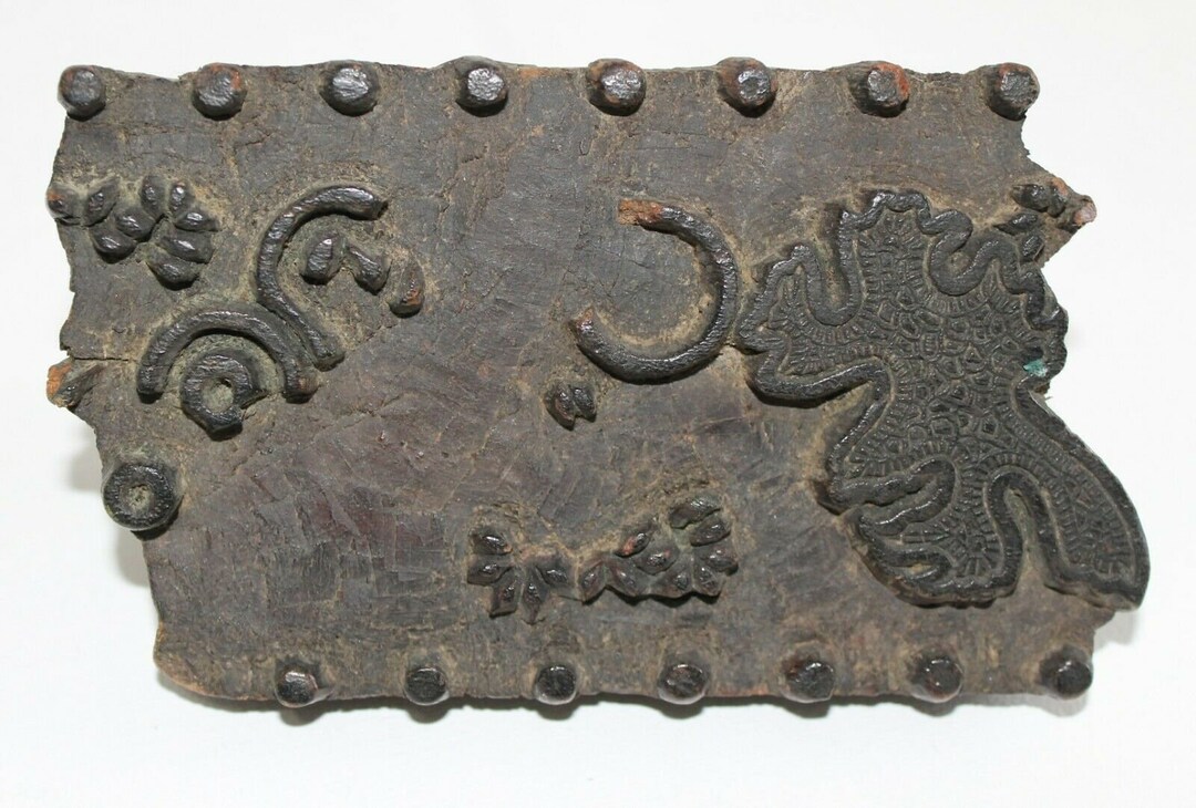 Early Antique WOODEN WALLPAPER STAMP Stencil Leaf & Arches Etsy