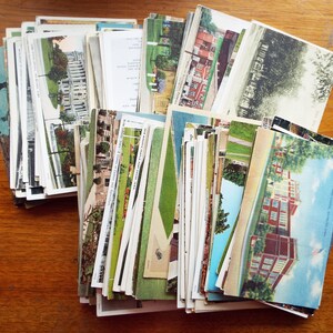 Lot of 119 Old Antique Assorted IOWA POSTCARDS Des Moines Grinnell Charles City