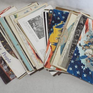 Lot de 52 anciennes cartes postales politiques ASSORTIES présidentielles Lincoln Washington Coolidge