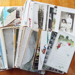 Lot van 96 oude antieke DIVERSE ANSICHTKAARTEN Real Photo World's Fair Comedy