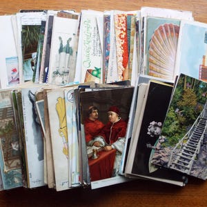 Lot de 200 CARTES POSTALES AVEC SUJETS ASSORTIS
