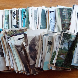 Lot de 400 vieilles cartes postales assorties de pays du monde étranger Europe non triée antique vintage