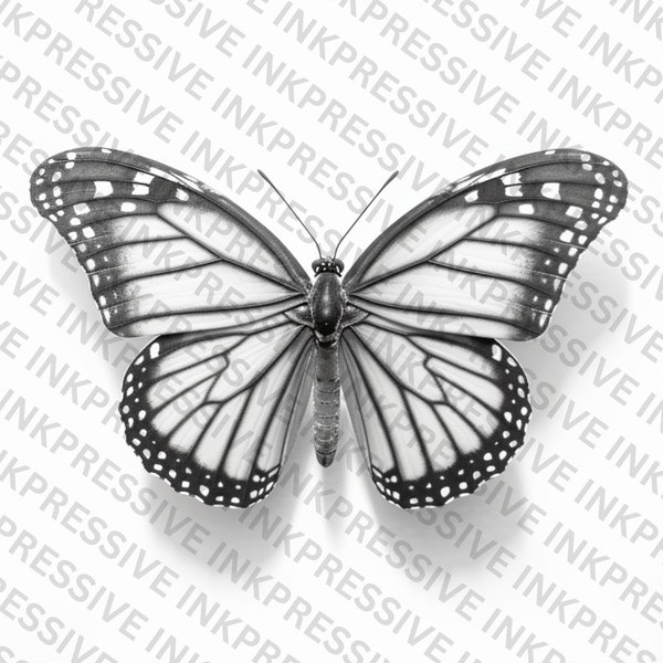 Elegant Butterfly Laser Engraving File - 1024x1024 PNG - Digital Download