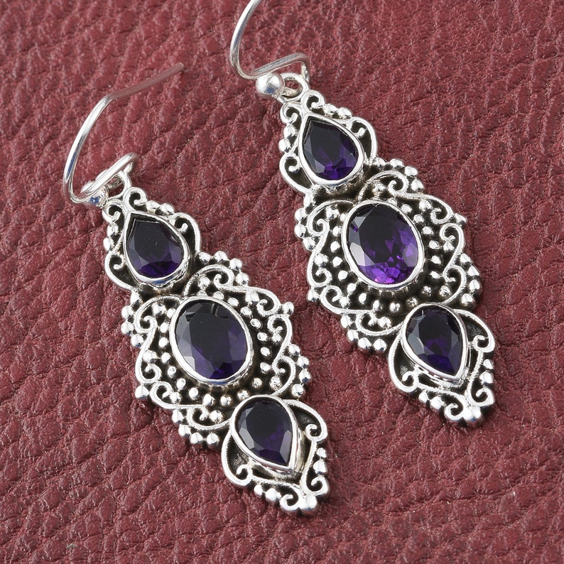 Handmade Jewelry Blue Chalcedony Sterling Silver Overlay 10 Grams Earring 2 Pretty