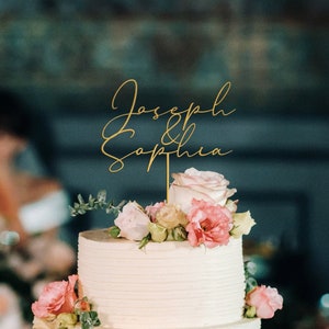 Topper per torta nuziale, topper per torta Mr e Mrs, topper per torta con due nomi, topper per torta personalizzato, topper per torta nuziale rustico