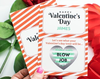 Valentine's day gift for boyfriend, Scratch card naughty, Gift for husband, Gift for him, Naughty gift for him, Valentine's day gift for him