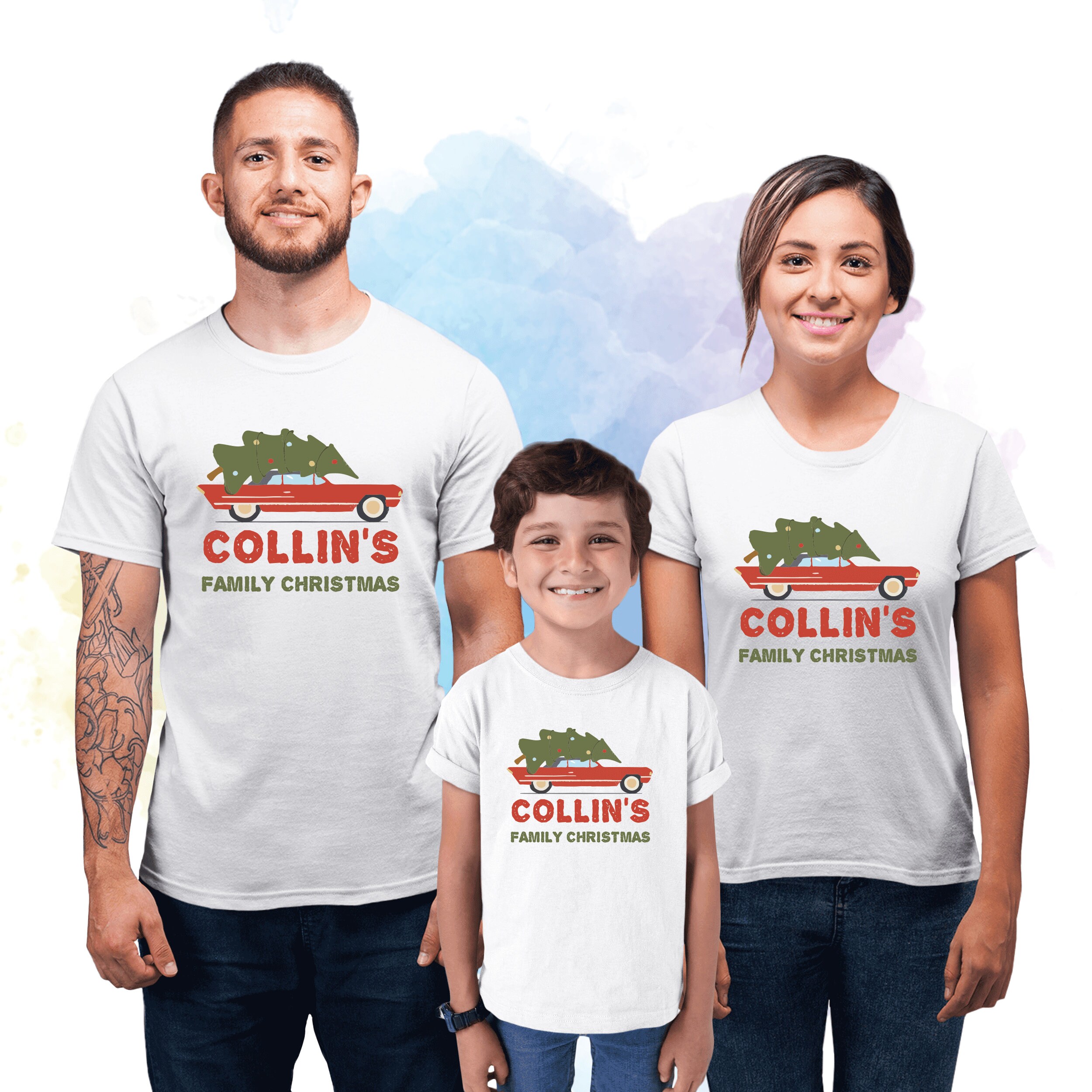 asda family christmas t shirts