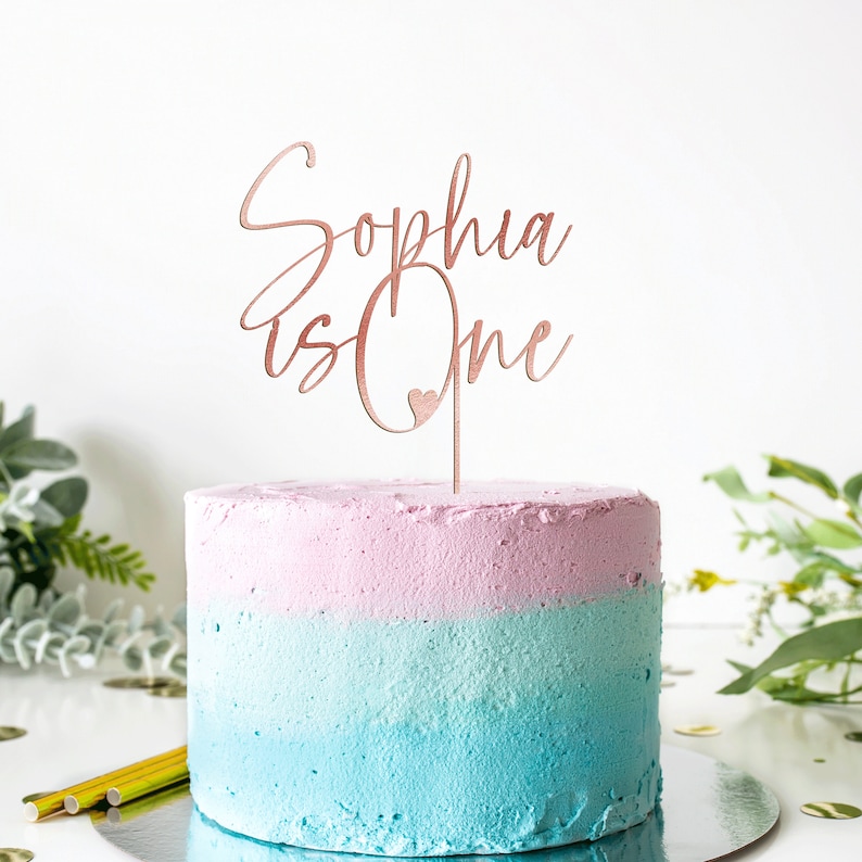 One birthday cake topper, First birthday cake topper, One cake topper, Kids name cake topper, Cake topper kids zdjęcie 10