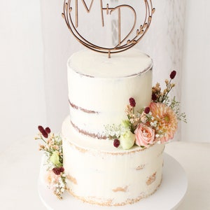 Gold monogram wedding cake topper Personalized,Custom initials cake topper,Mr and Mrs cake topper, Anniversary Baptism cake topper image 4