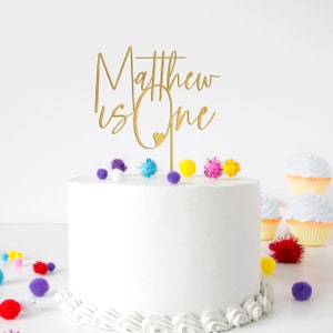 One birthday cake topper, First birthday cake topper, One cake topper, Kids name cake topper, Cake topper kids zdjęcie 9