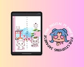 Japanese style digital planner, kawaii planner, digital learning pack, planner for iPad, planner for tablet, Xodo Keynotes Notability