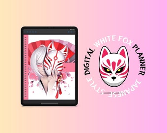 Japanese style digital planner, iPad planner, tablet planner, undated digital planner for Goodnotes  Noteshelf  Keynotes Xodo Notability