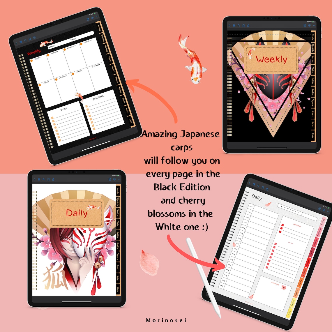 Japanese planner bundle for tablet and ipad digital planner Etsy