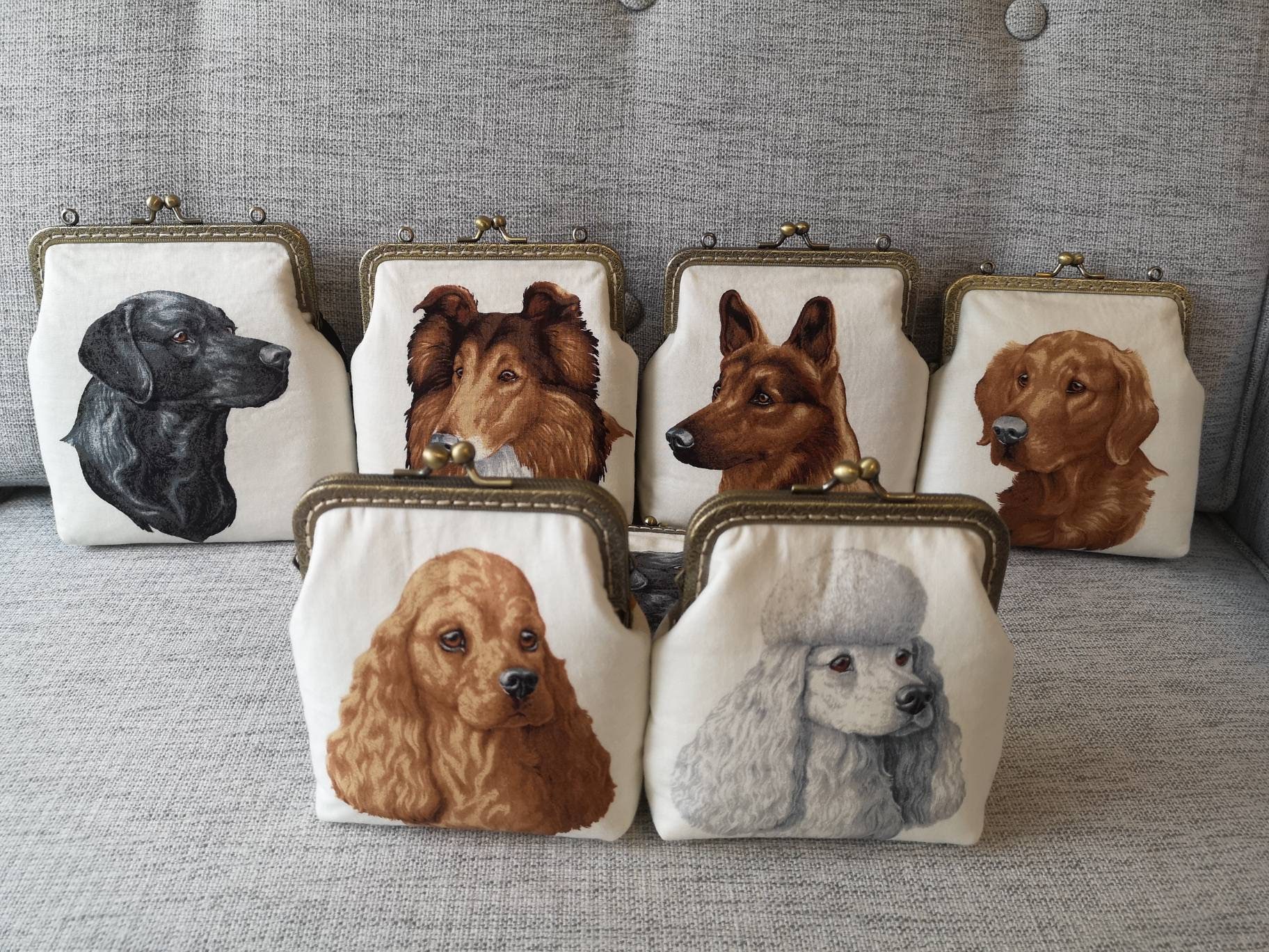 Tissu D'application The Kennel Club - Motif 14 Chiens - Occasion