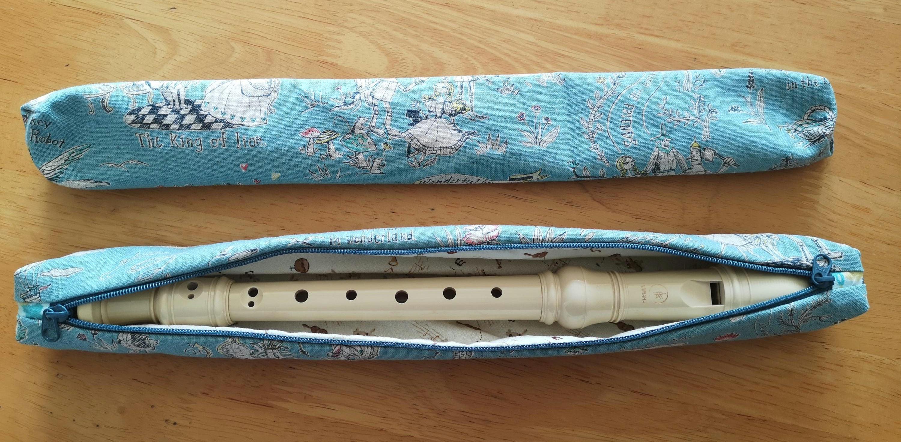 Custodia Per Flauto Dolce Soprano - Morbida, Blu, Lunghezza 37 Cm - Foto 11