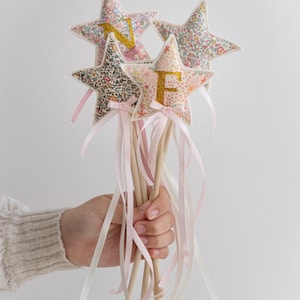 Liberty fabric number wand, birthday wand, wishing wand, fairy wand, soft play wand, dress up accessories