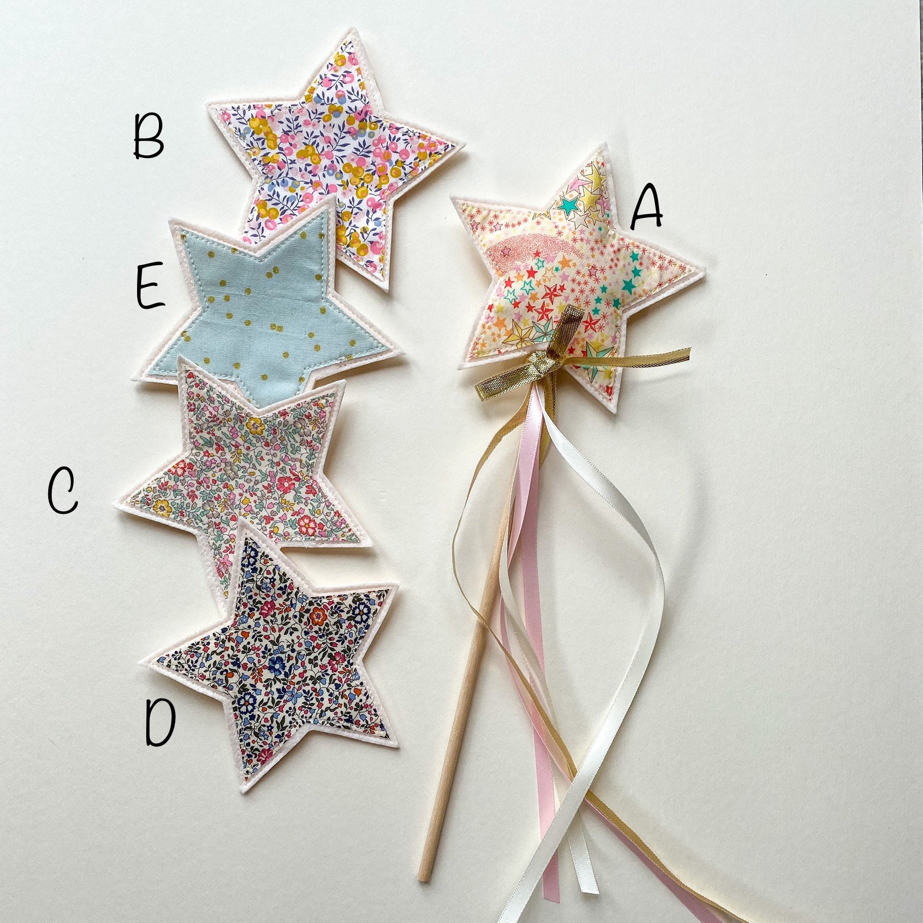 Wand Pattern Liberty Fabric Wand, Wishing Wand, Fairy Wand, Soft Play Wand, Dress up ...
