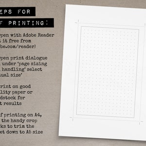 Printable Note Paper / A5 Lined Paper / Dotted Grid Paper / Lined Paper ...