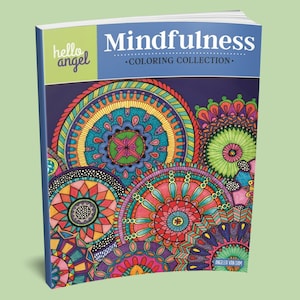 Coloring Book: Hello Angel Mindfulness Coloring Book - Adult Mandala Coloring Book