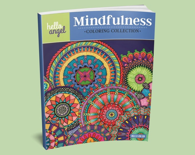Libro para colorear: Libro para colorear Hello Angel Mindfulness - Libro para colorear de mandalas para adultos