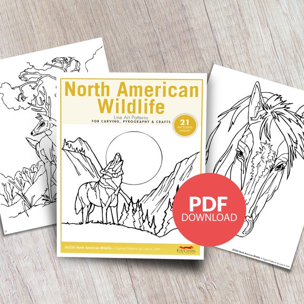 Patterns: North American Wildlife Printable Patterns - PDF Download