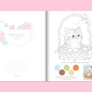 Coloring Book: Teacup Kittens Coloring Book Cat Coloring Book image 6