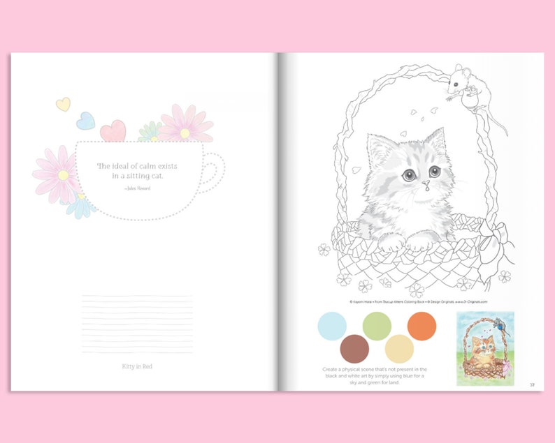 Coloring Book: Teacup Kittens Coloring Book Cat Coloring Book image 6