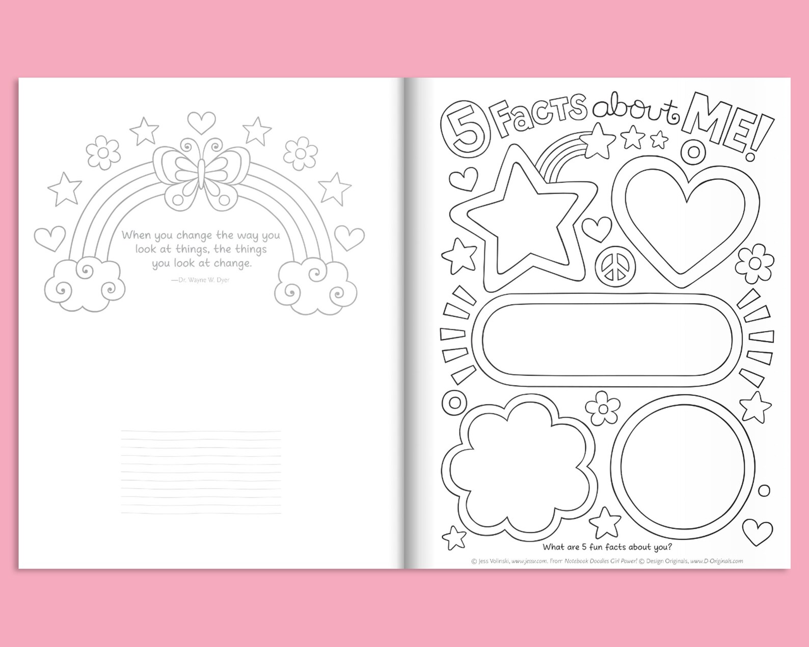 Coloring Book: Notebook Doodles Girl Power Coloring & - Etsy