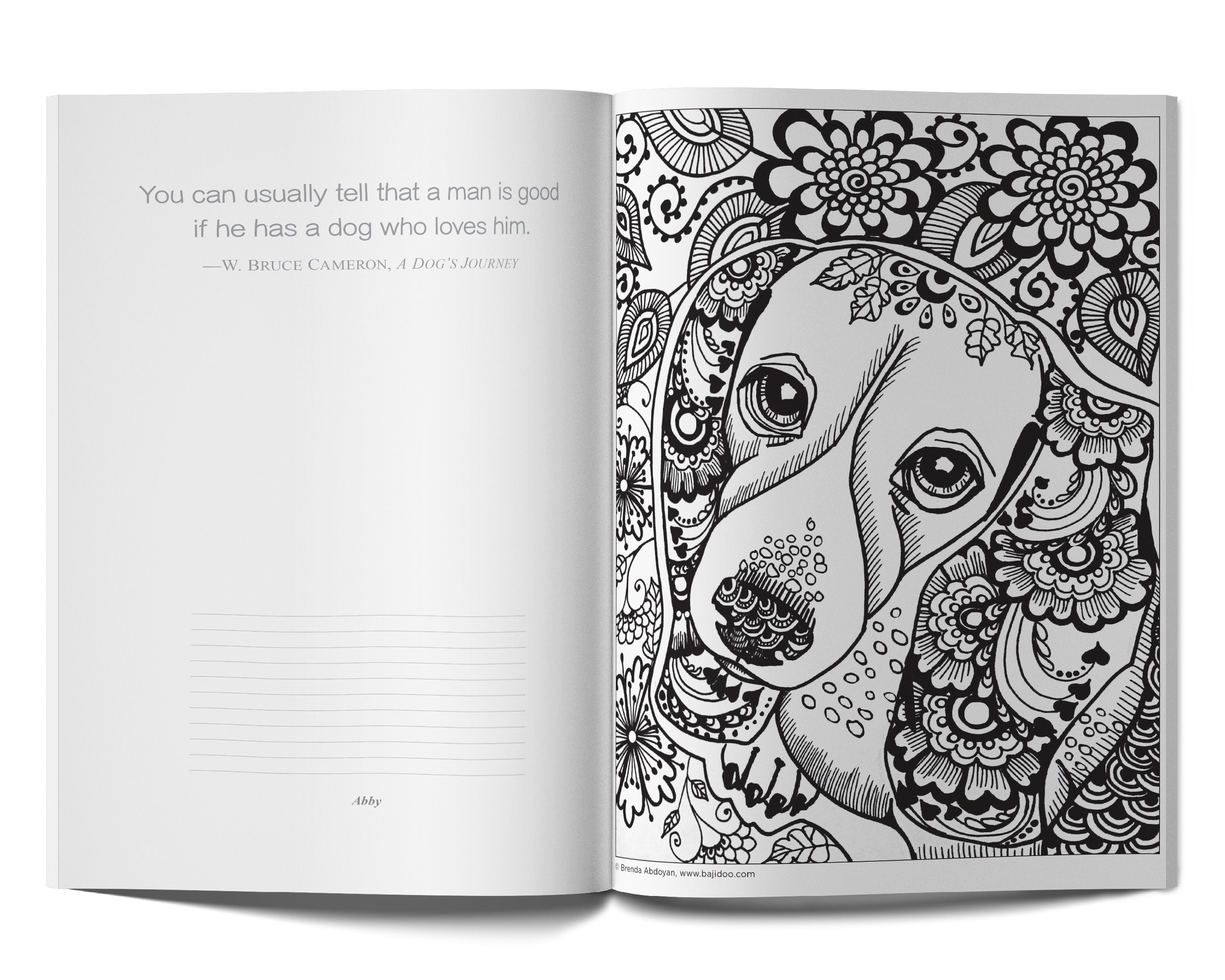 Personalized Coloring Book Loveable Dogs Puppy Kids Dog Etsy