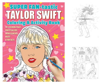 SUPER FAN-tastic Taylor Swift Coloring & Activity Book (Unofficial) – 96 pages, paperback