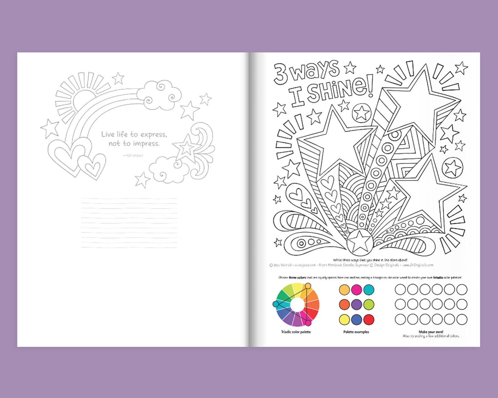 Coloring Book Notebook Doodles Superstar Coloring Book Teen Etsy